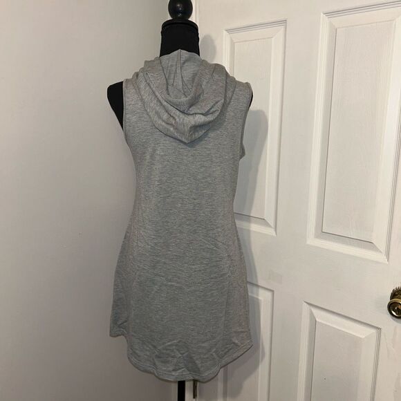 Women’s Light Gray Shamrock Hoodie Dress - Picture 3 of 4